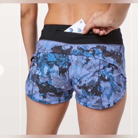 Lululemon Speed Up Short 2.5" Screen Camo Multi / Black size 4 - Picture 6 of 11